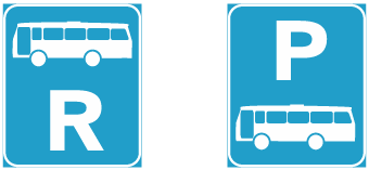 Bus reservation and bus parking reservation sign